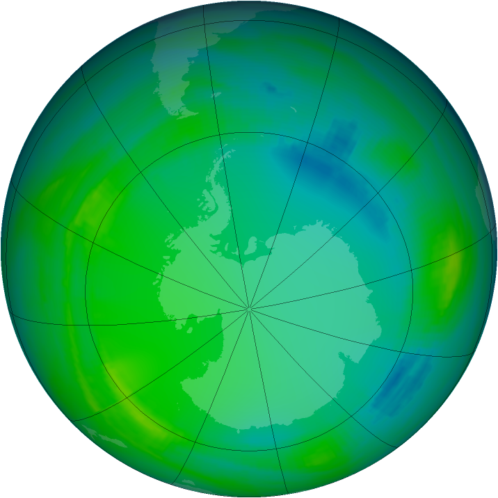Ozone Map 1998-07-17